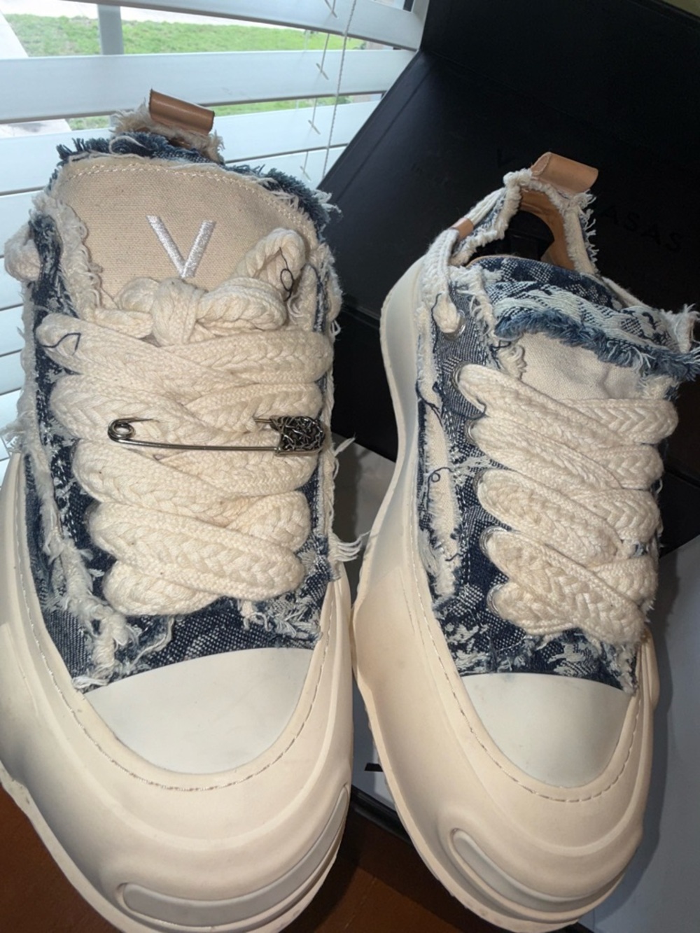 Valabasas "Vision" low-top sneakers indigo blue denim